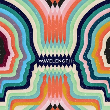 TESTTTT Two profiles facing each other with colorful wave patterns and the word "WAVELENGTH" in the center.